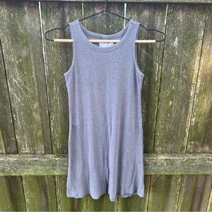 Girls Grey Ribbed Sleeveless Tank Dress EUC